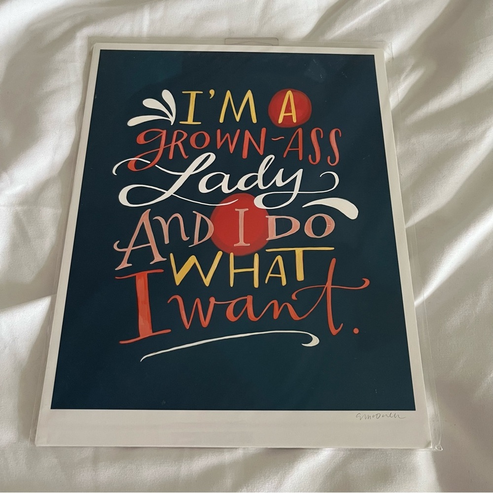 Inspirational Art Print with Bold Typography